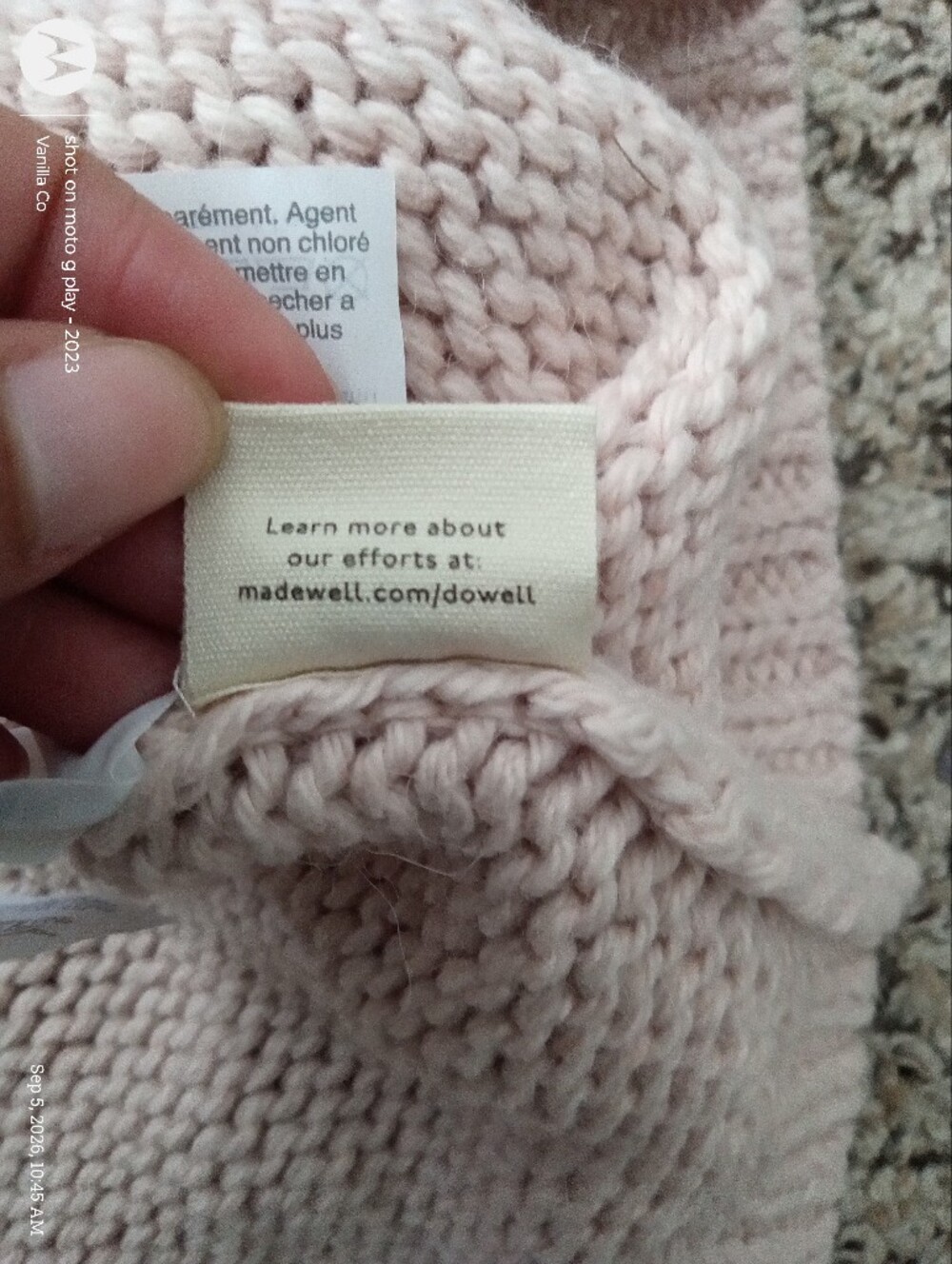 Madewell Brookdale Fair Isle Turtleneck Sweater Avalon Pink Small - Picture 10 of 11